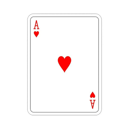 Ace of Hearts Playing Card STICKER Vinyl Die-Cut Decal 4 Inch - The Sticker Space