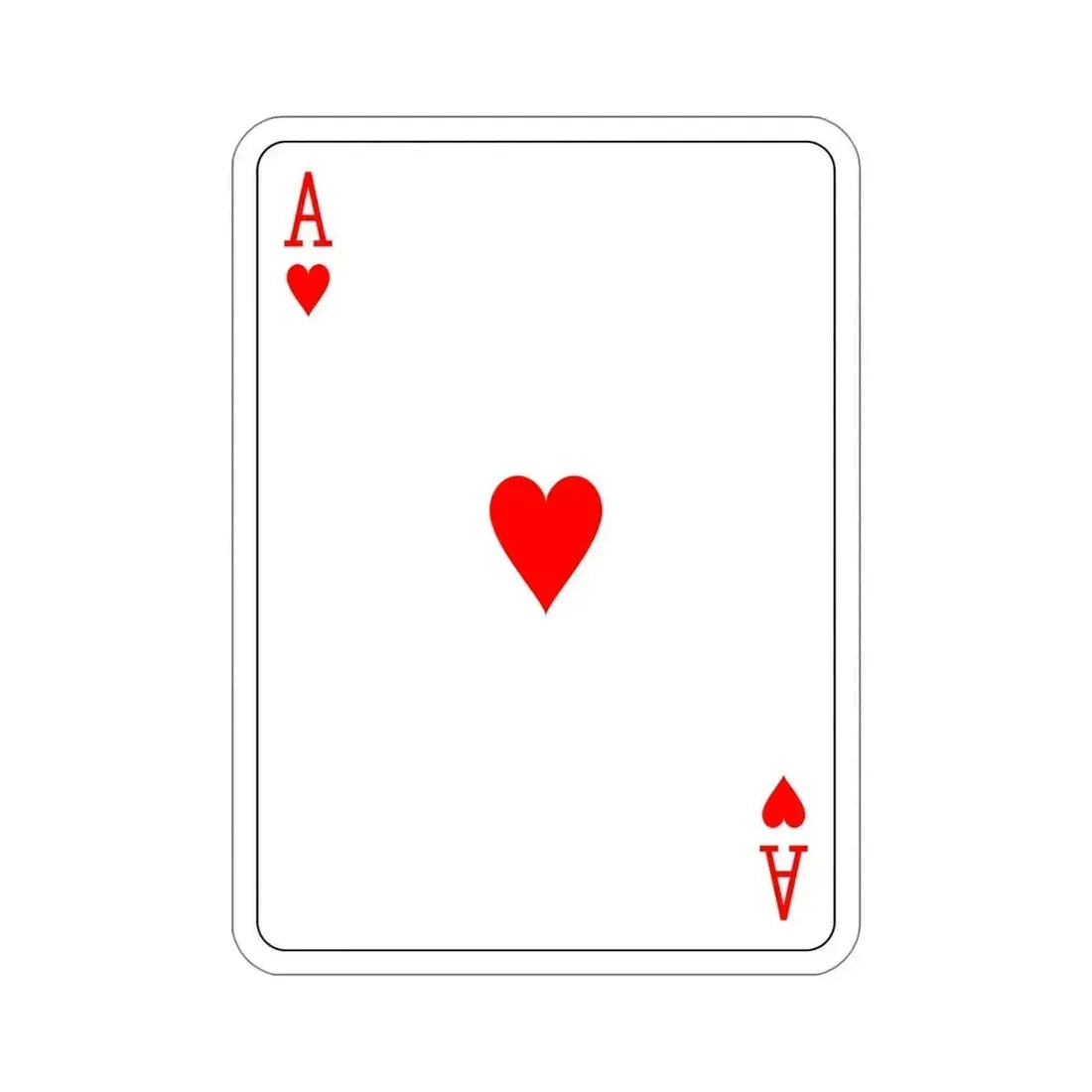 Ace of Hearts Playing Card STICKER Vinyl Die-Cut Decal 5 Inch - The Sticker Space