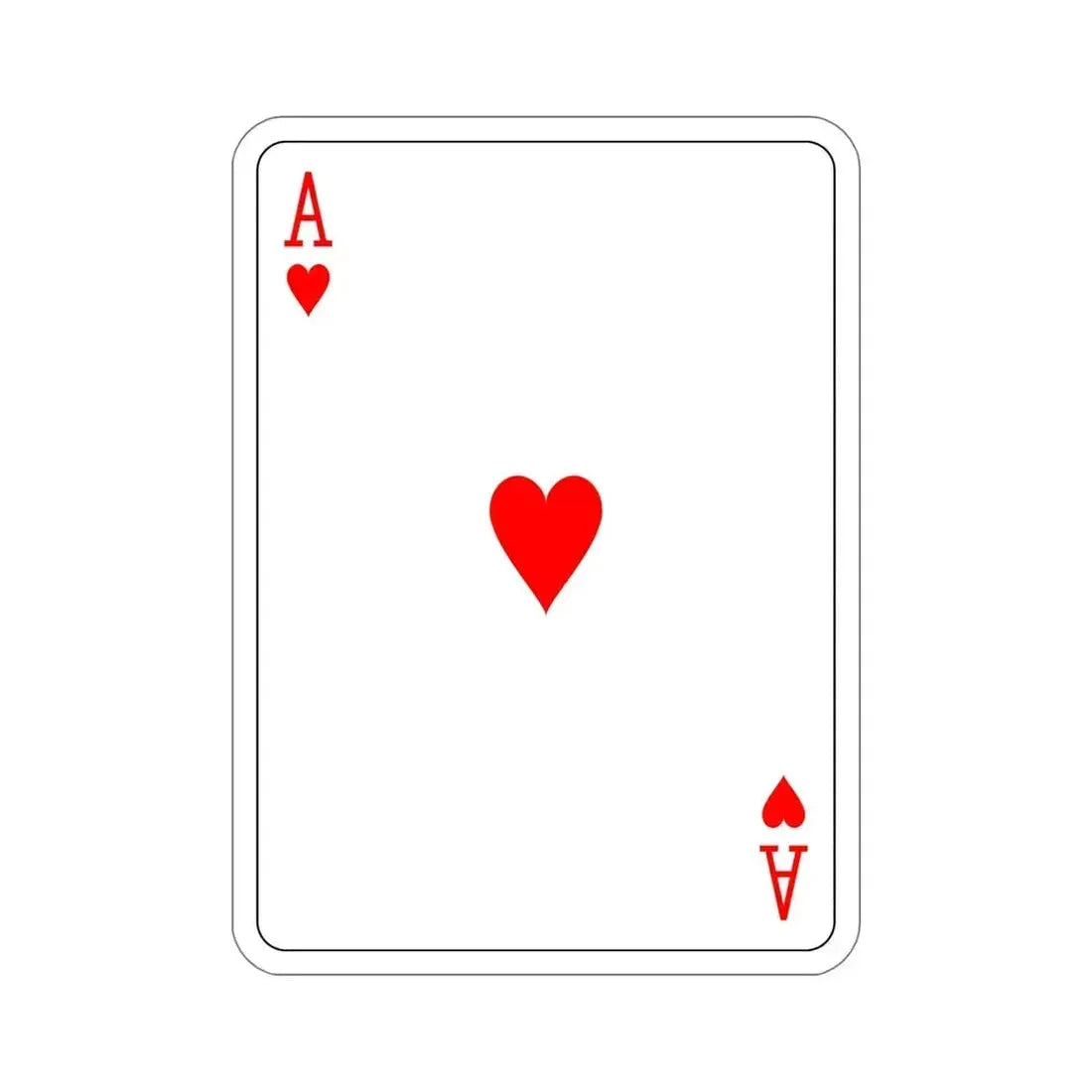 Ace of Hearts Playing Card STICKER Vinyl Die-Cut Decal 6 Inch - The Sticker Space