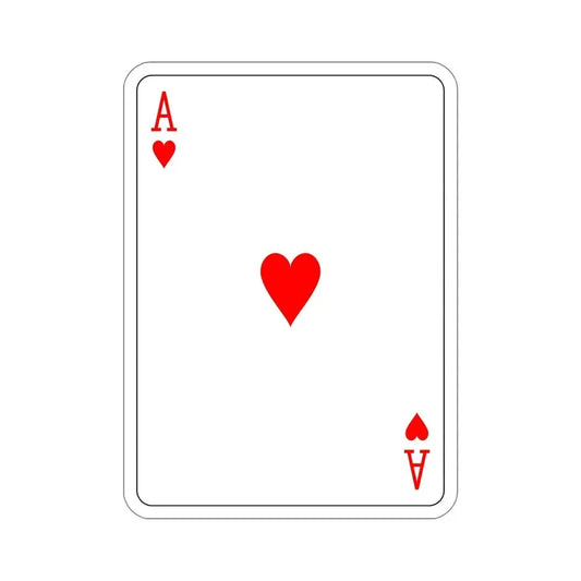 Ace of Hearts Playing Card STICKER Vinyl Die-Cut Decal 6 Inch - The Sticker Space