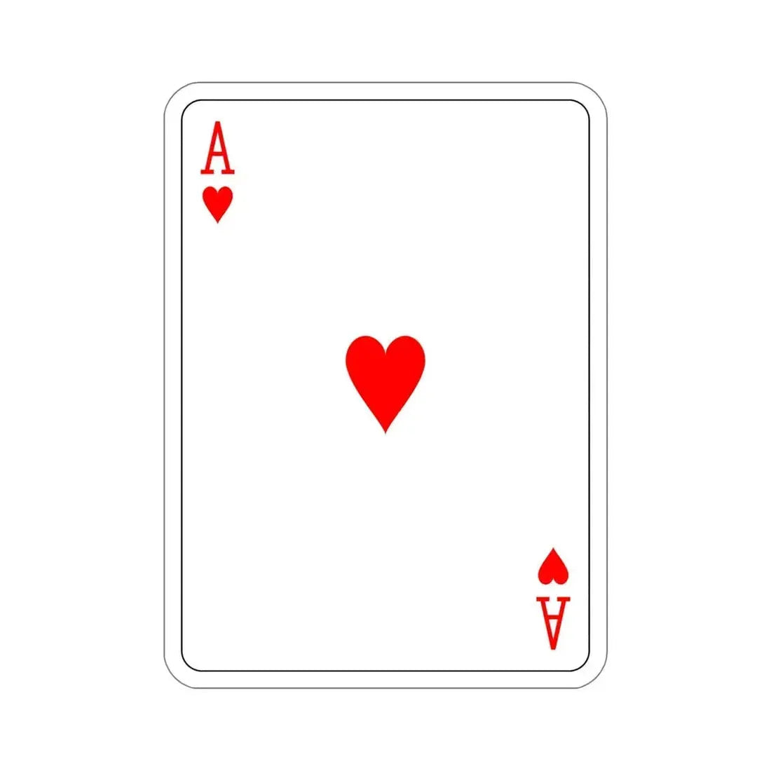 Ace of Hearts Playing Card STICKER Vinyl Die-Cut Decal - The Sticker Space