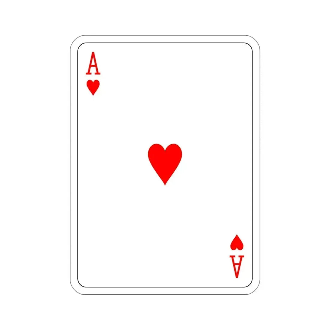 Ace of Hearts Playing Card STICKER Vinyl Die-Cut Decal - The Sticker Space