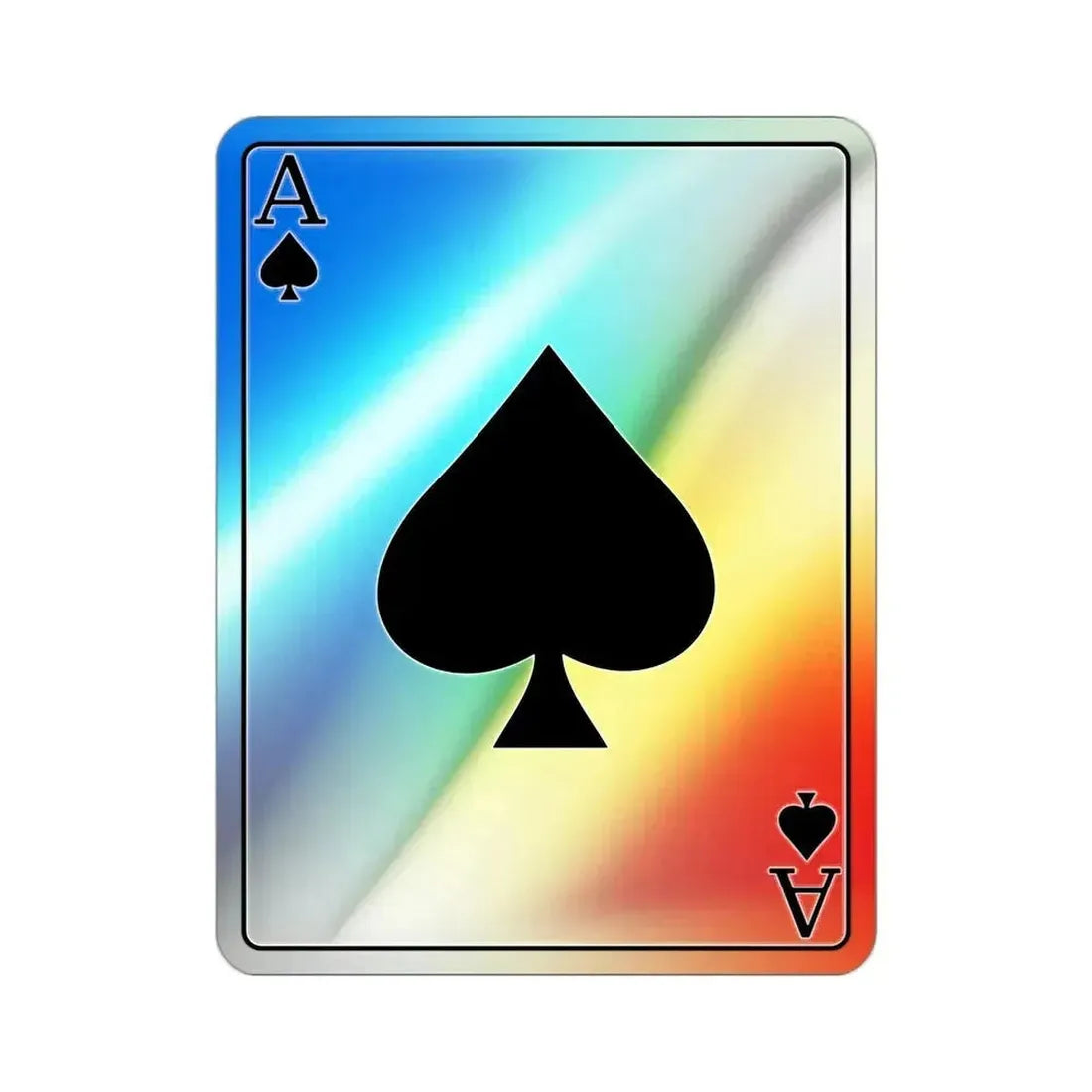 Ace of Spades Playing Card Holographic STICKER Die-Cut Vinyl Decal 2 Inch Holographic - The Sticker Space