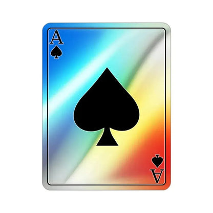 Ace of Spades Playing Card Holographic STICKER Die-Cut Vinyl Decal 2 Inch Holographic - The Sticker Space