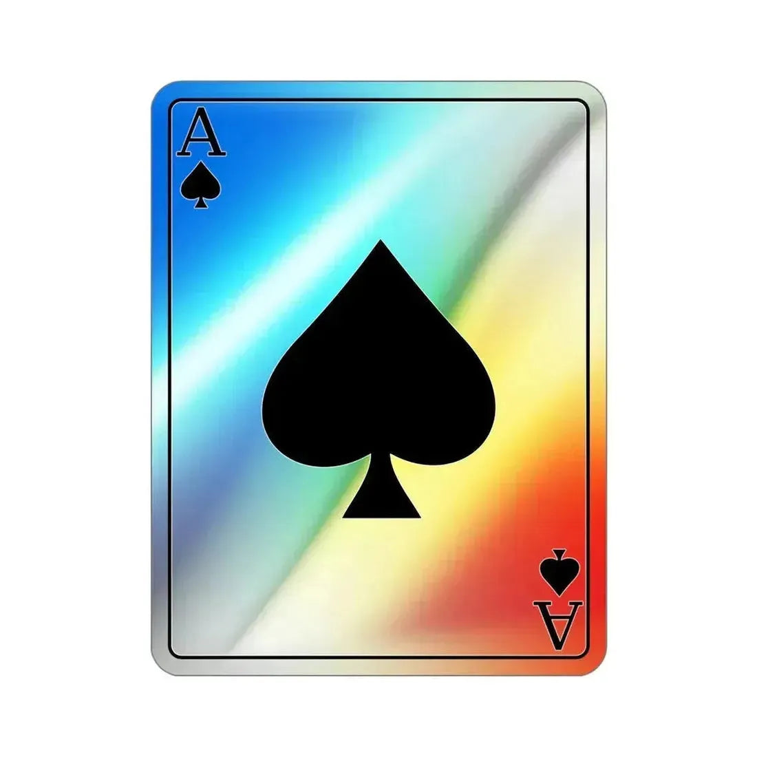 Ace of Spades Playing Card Holographic STICKER Die-Cut Vinyl Decal 4 Inch Holographic - The Sticker Space