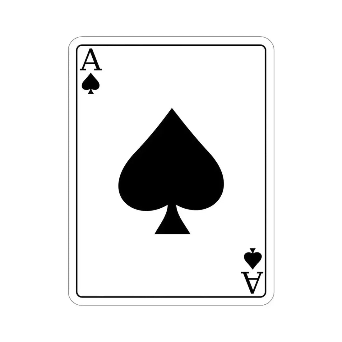 Ace of Spades Playing Card STICKER Vinyl Die-Cut Decal 4 Inch - The Sticker Space