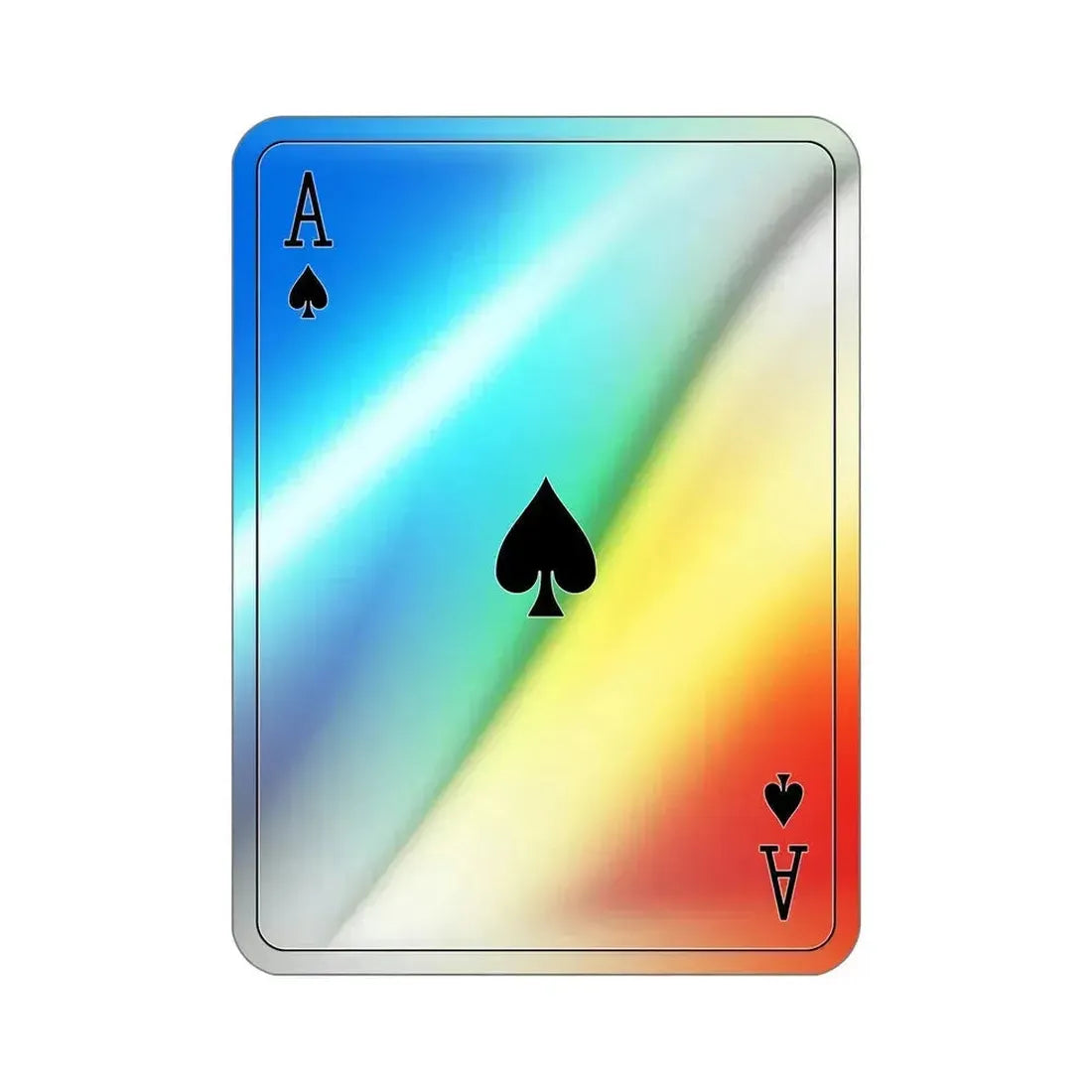 Ace of Spades Playing Card v2 Holographic STICKER Die-Cut Vinyl Decal 5 Inch Holographic - The Sticker Space
