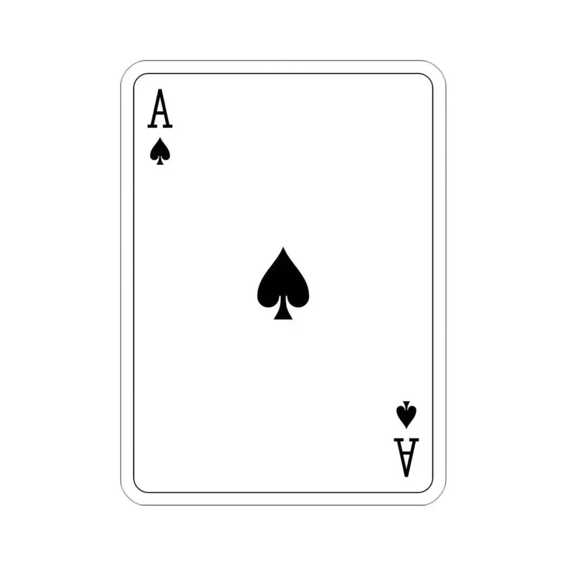 Ace of Spades Playing Card v2 STICKER Vinyl Die-Cut Decal 3 Inch - The Sticker Space