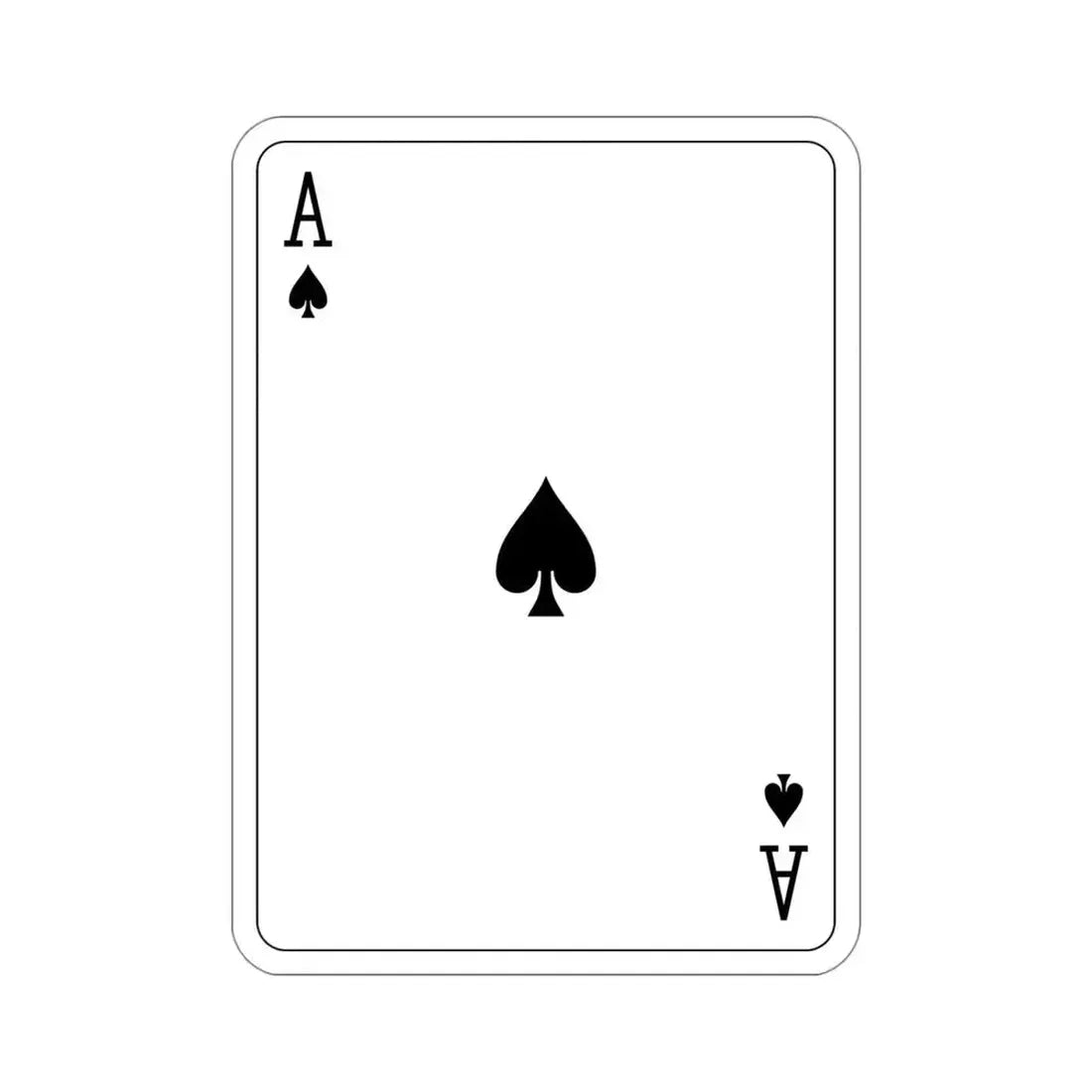 Ace of Spades Playing Card v2 STICKER Vinyl Die-Cut Decal 4 Inch - The Sticker Space