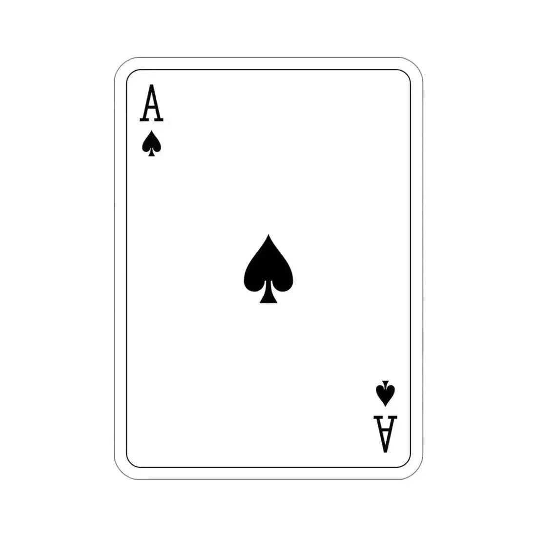 Ace of Spades Playing Card v2 STICKER Vinyl Die-Cut Decal 5 Inch - The Sticker Space