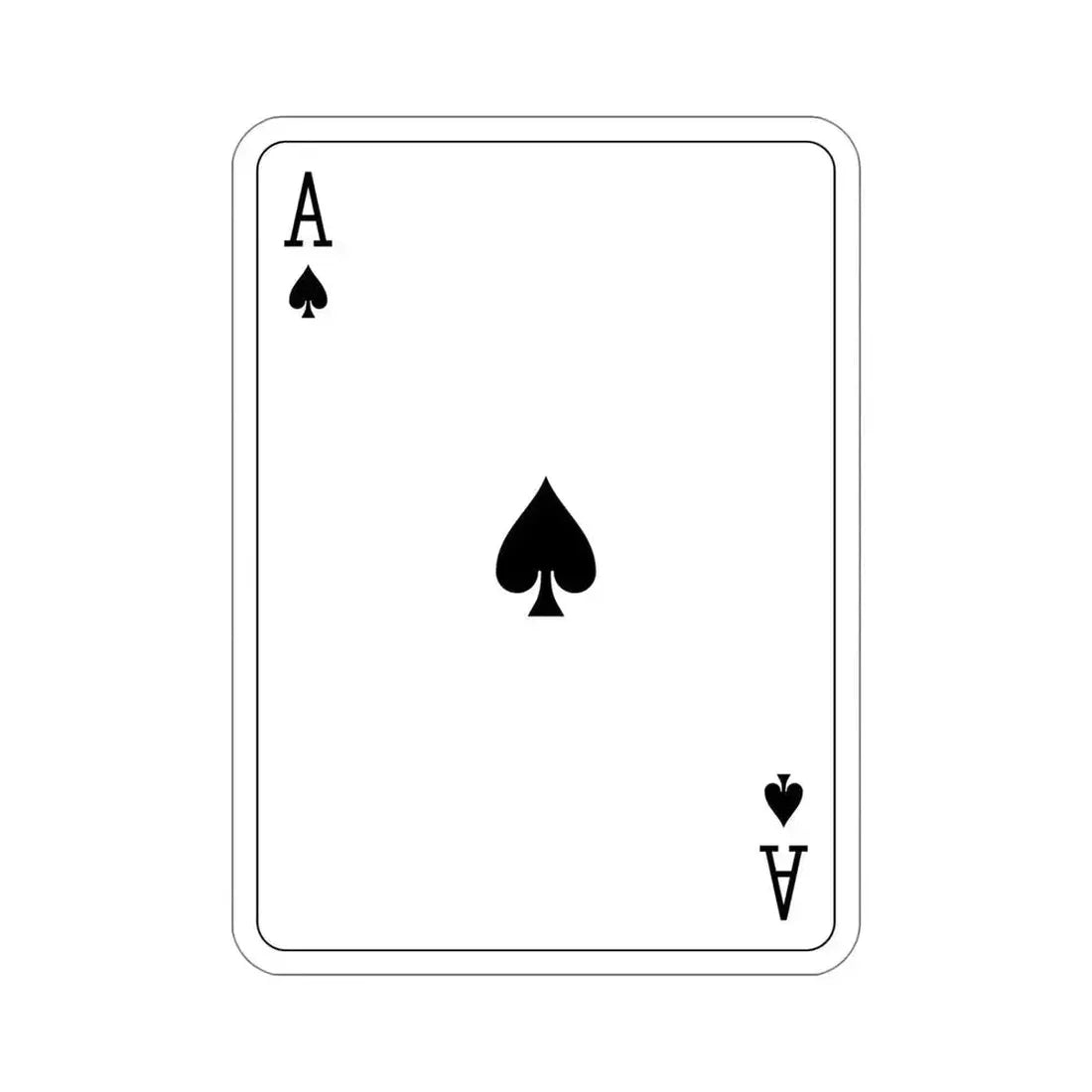 Ace of Spades Playing Card v2 STICKER Vinyl Die-Cut Decal 5 Inch - The Sticker Space