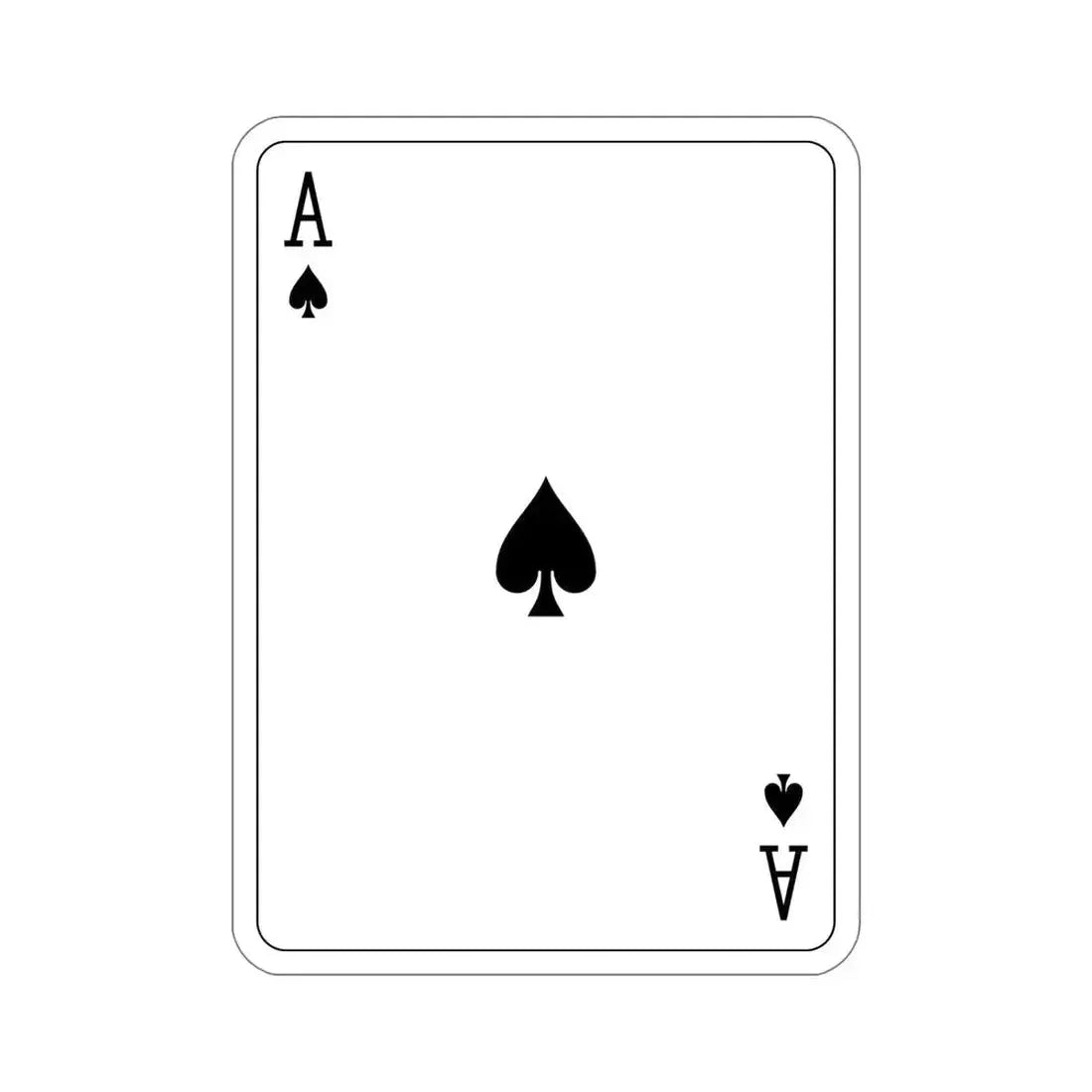 Ace of Spades Playing Card v2 STICKER Vinyl Die-Cut Decal 6 Inch - The Sticker Space