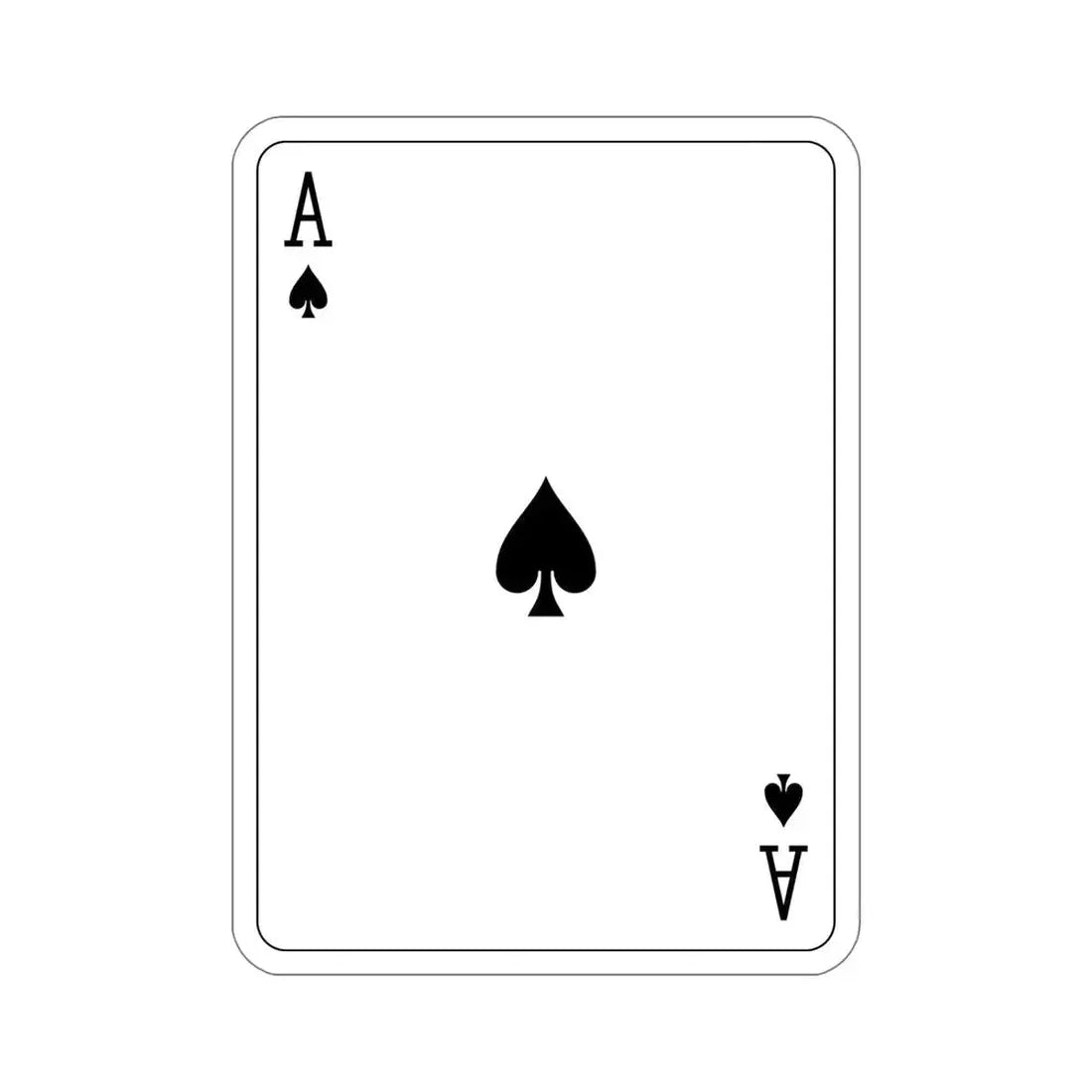 Ace of Spades Playing Card v2 STICKER Vinyl Die-Cut Decal - The Sticker Space
