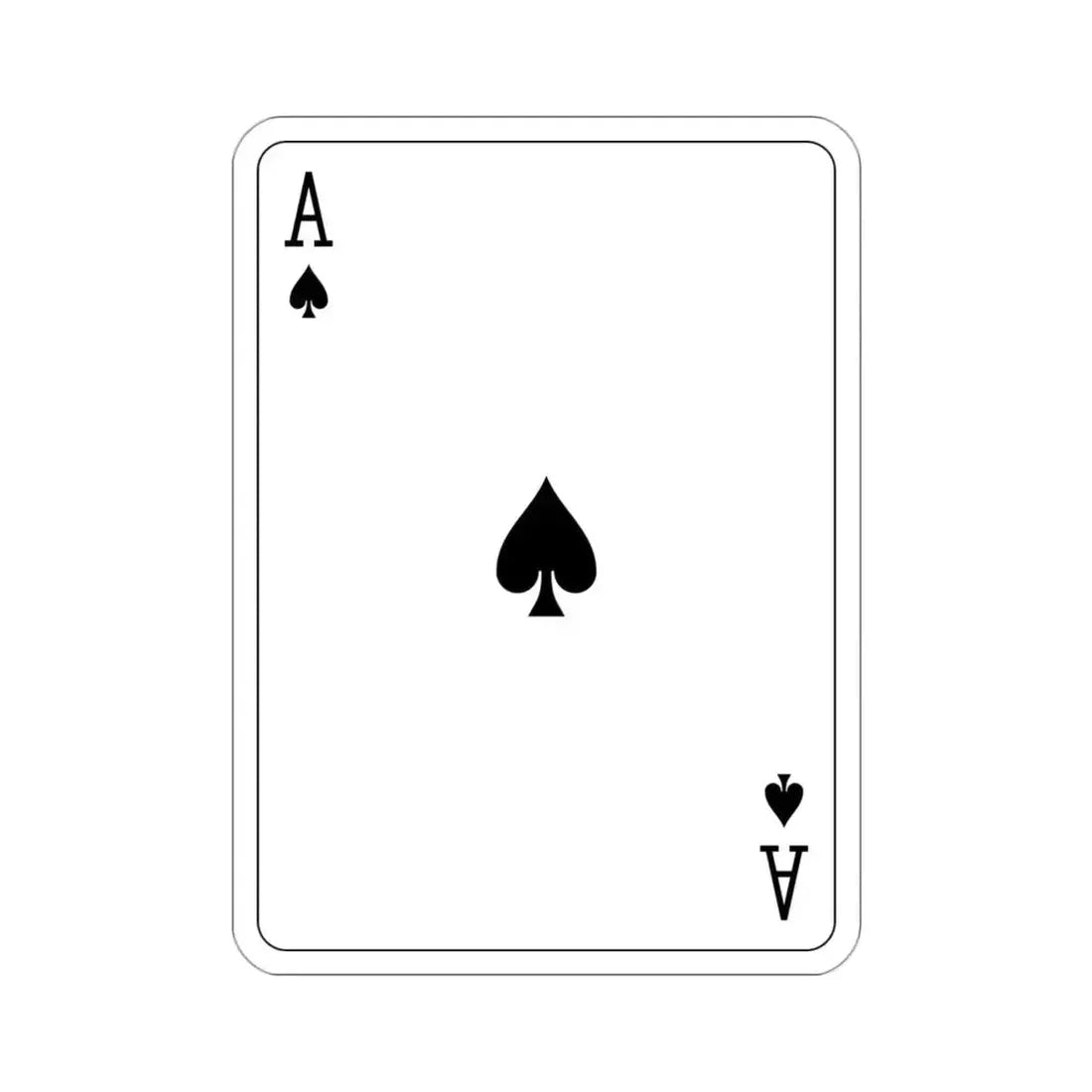 Ace of Spades Playing Card v2 STICKER Vinyl Die-Cut Decal - The Sticker Space