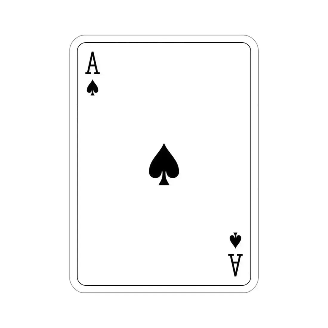 Ace of Spades Playing Card v2 STICKER Vinyl Die-Cut Decal - The Sticker Space