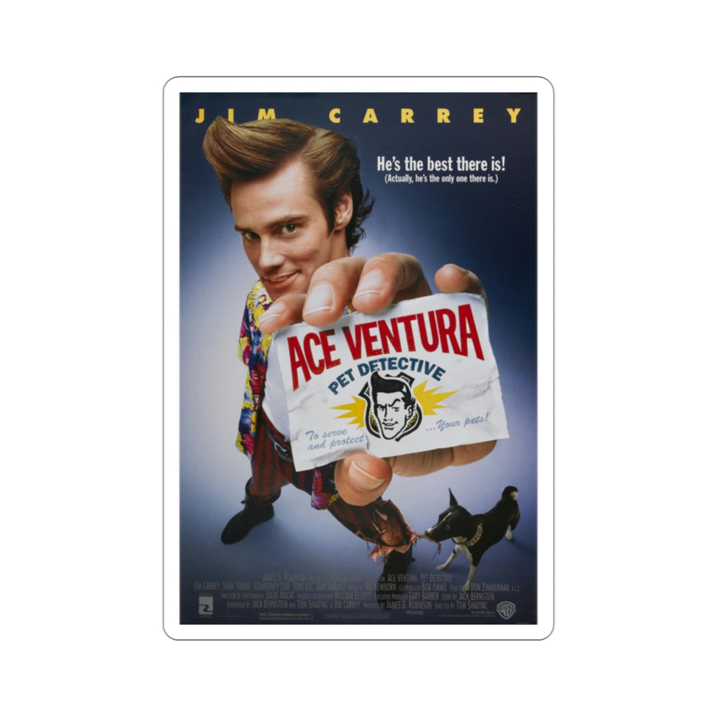 Ace Ventura Pet Detective 1994 Movie Poster STICKER Vinyl Die-Cut Decal-2 Inch-The Sticker Space