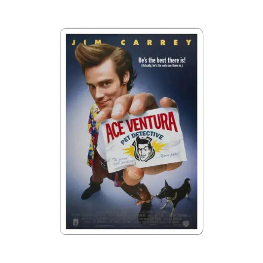 Ace Ventura Pet Detective 1994 Movie Poster - STICKER Vinyl Kiss-Cut Decal 2 Inch White - The Sticker Space