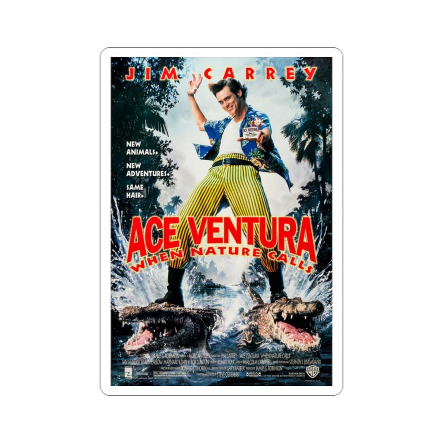 Ace Ventura When Nature Calls 1995 Movie Poster STICKER Vinyl Die-Cut Decal-2 Inch-The Sticker Space