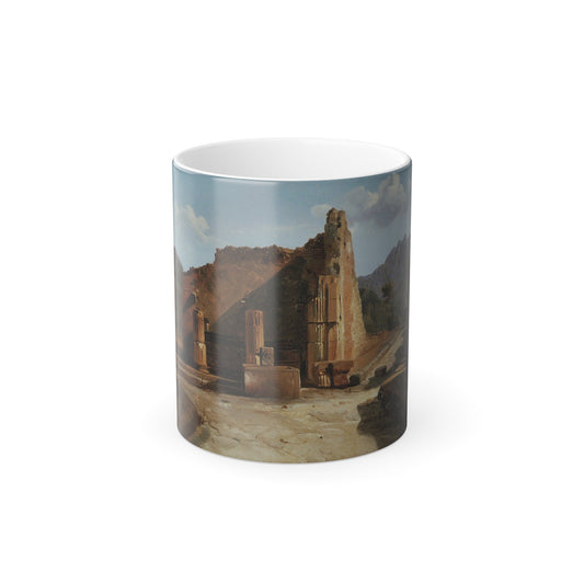 Achille-Etna Michallon (1796-1822) Forum in Pompeii - Color Changing Mug 11oz-11oz-The Sticker Space