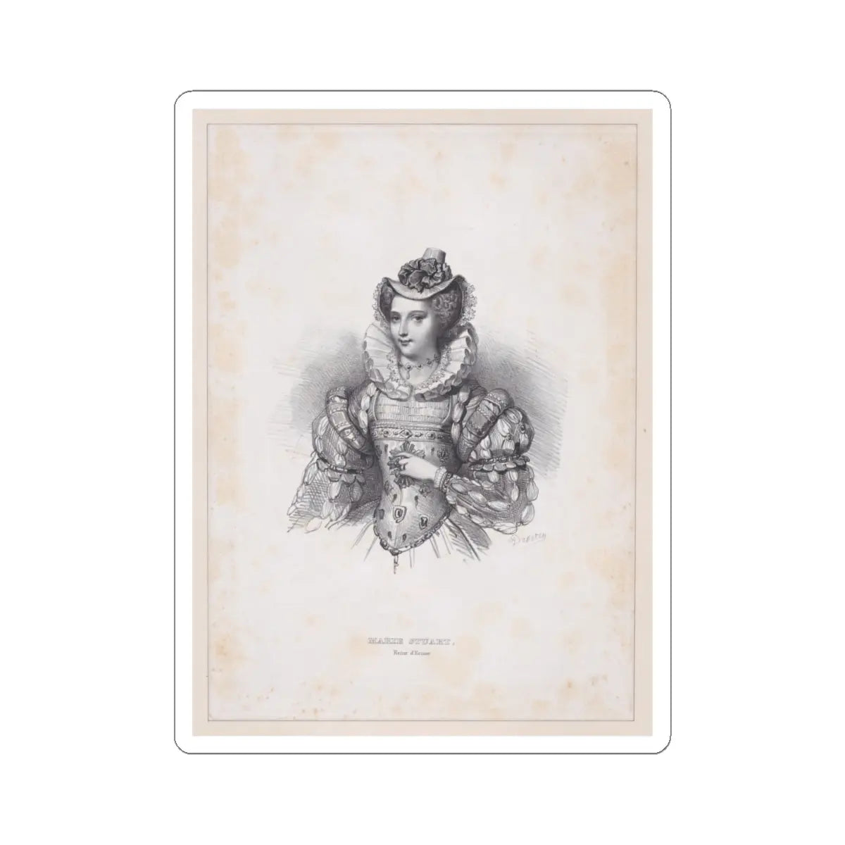 SKU:TSS-STICK-CHLJCQ-6X6-2 Sizes:6" × 6" Types:White