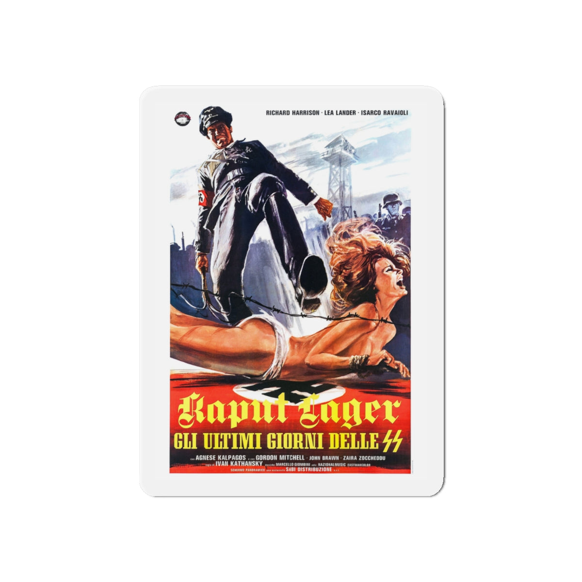 ACHTUNG! DESERT TIGERS 1977 Movie Poster - Die-Cut Magnet-6 × 6"-The Sticker Space