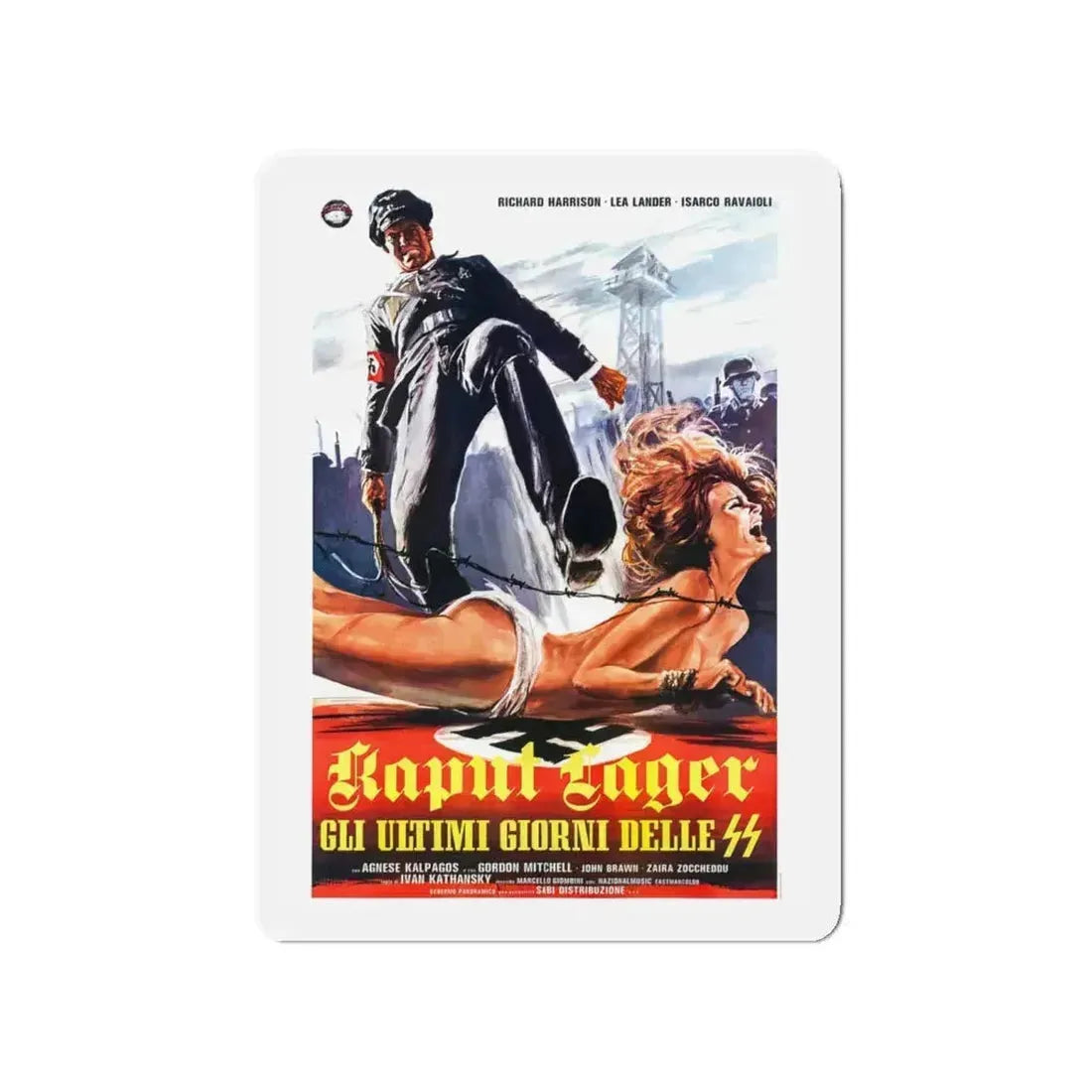 ACHTUNG! DESERT TIGERS 1977 Movie Poster - Refrigerator Magnet 4 Inch - The Sticker Space