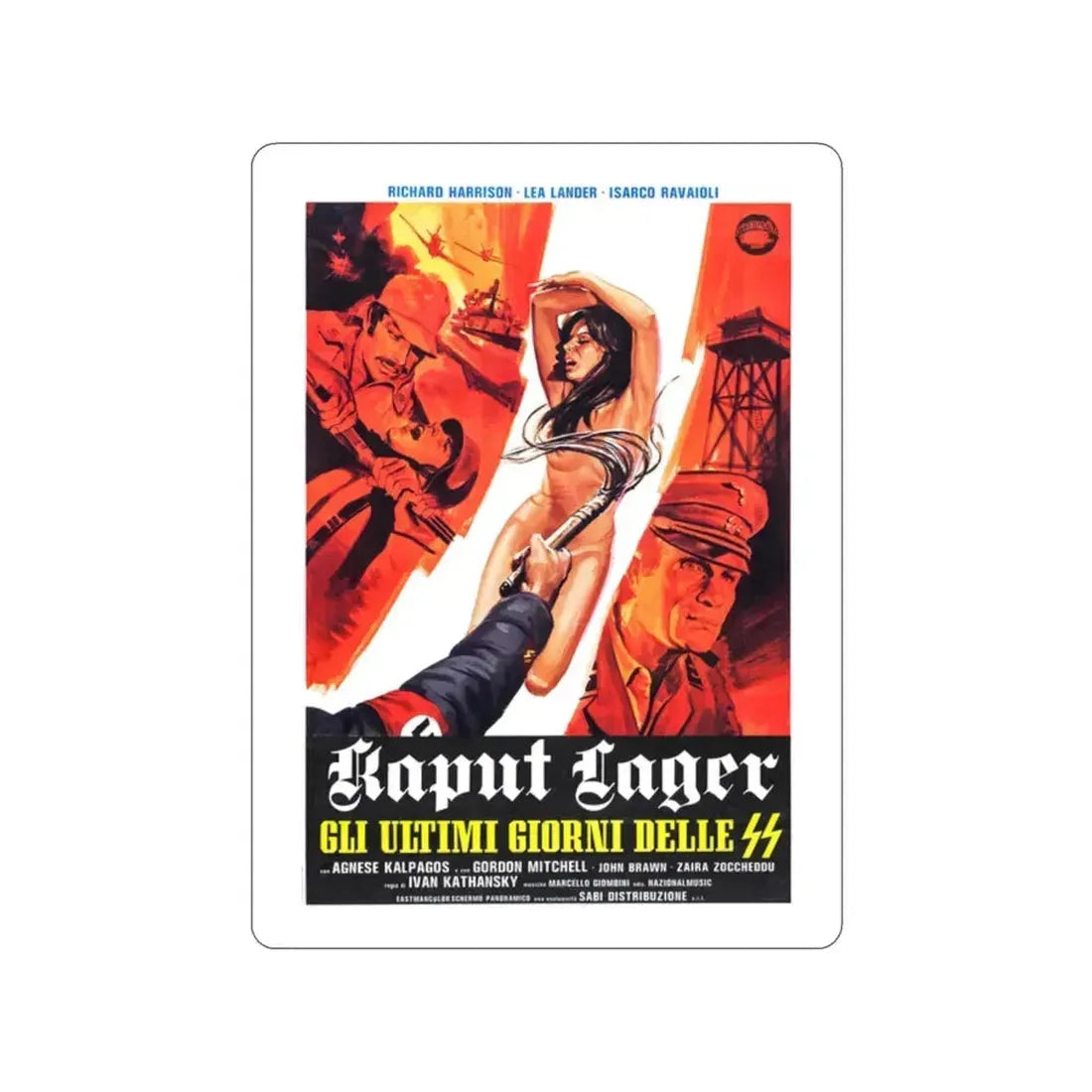 ACHTUNG! DESERT TIGERS (ITALIAN) 2 1977 Movie Poster STICKER Vinyl Die-Cut Decal - The Sticker Space