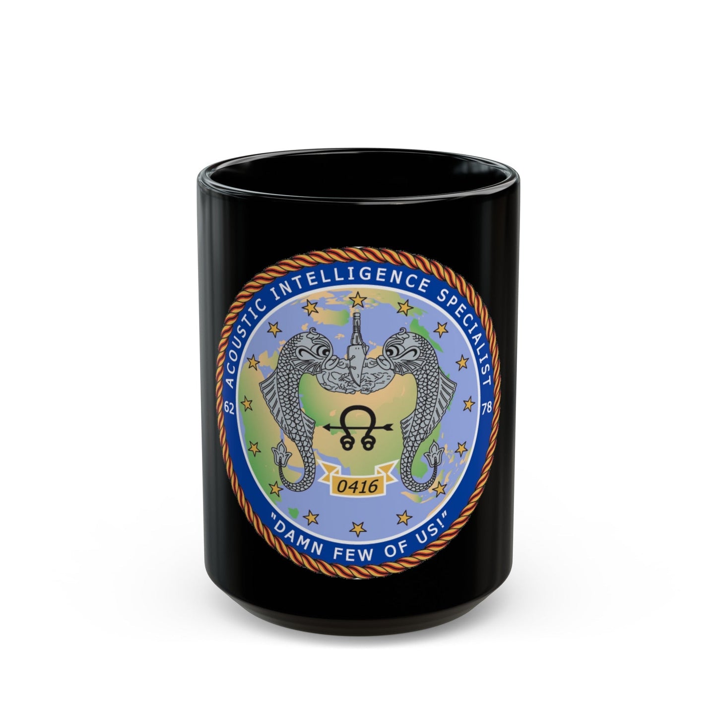 ACINT Specialist Acoustic Intelligence Specialist (U.S. Navy) Black Coffee Mug-15oz-The Sticker Space