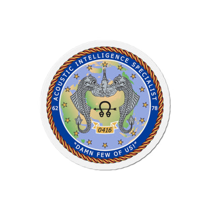 ACINT Specialist Acoustic Intelligence Specialist (U.S. Navy) Die-Cut Magnet-3" x 3"-The Sticker Space