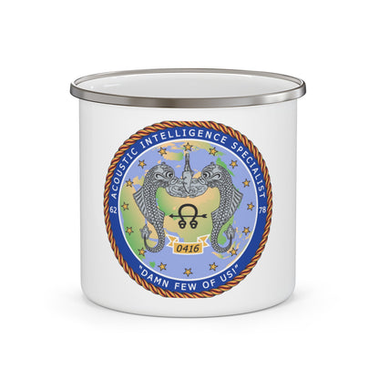 ACINT Specialist Acoustic Intelligence Specialist (U.S. Navy) Enamel Mug 12oz-12oz-The Sticker Space