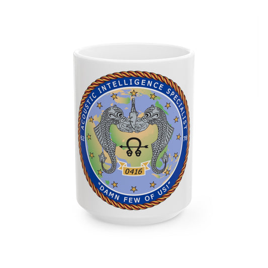 ACINT Specialist Acoustic Intelligence Specialist (U.S. Navy) White Coffee Mug-15oz-The Sticker Space