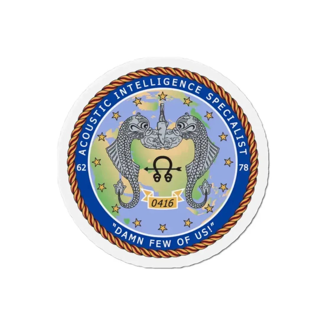 ACINT Specialist Acoustic Intelligence Specialist (U.S. Navy) Refrigerator Magnet 2 Inch - The Sticker Space