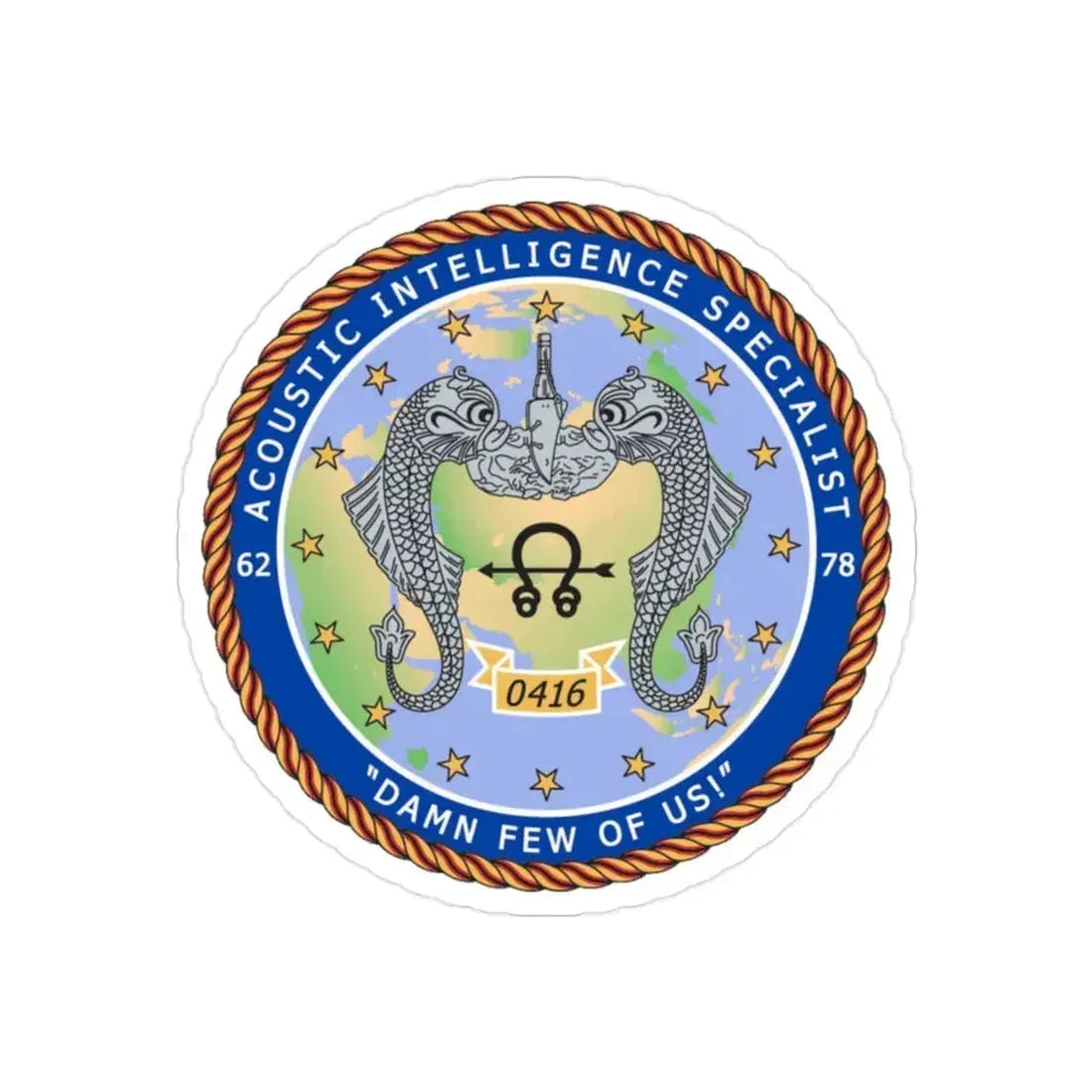 ACINT Specialist Acoustic Intelligence Specialist (U.S. Navy) Transparent STICKER Die-Cut Vinyl Decal 2 Inch - The Sticker Space