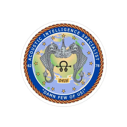 ACINT Specialist Acoustic Intelligence Specialist (U.S. Navy) Transparent STICKER Die-Cut Vinyl Decal 2 Inch - The Sticker Space