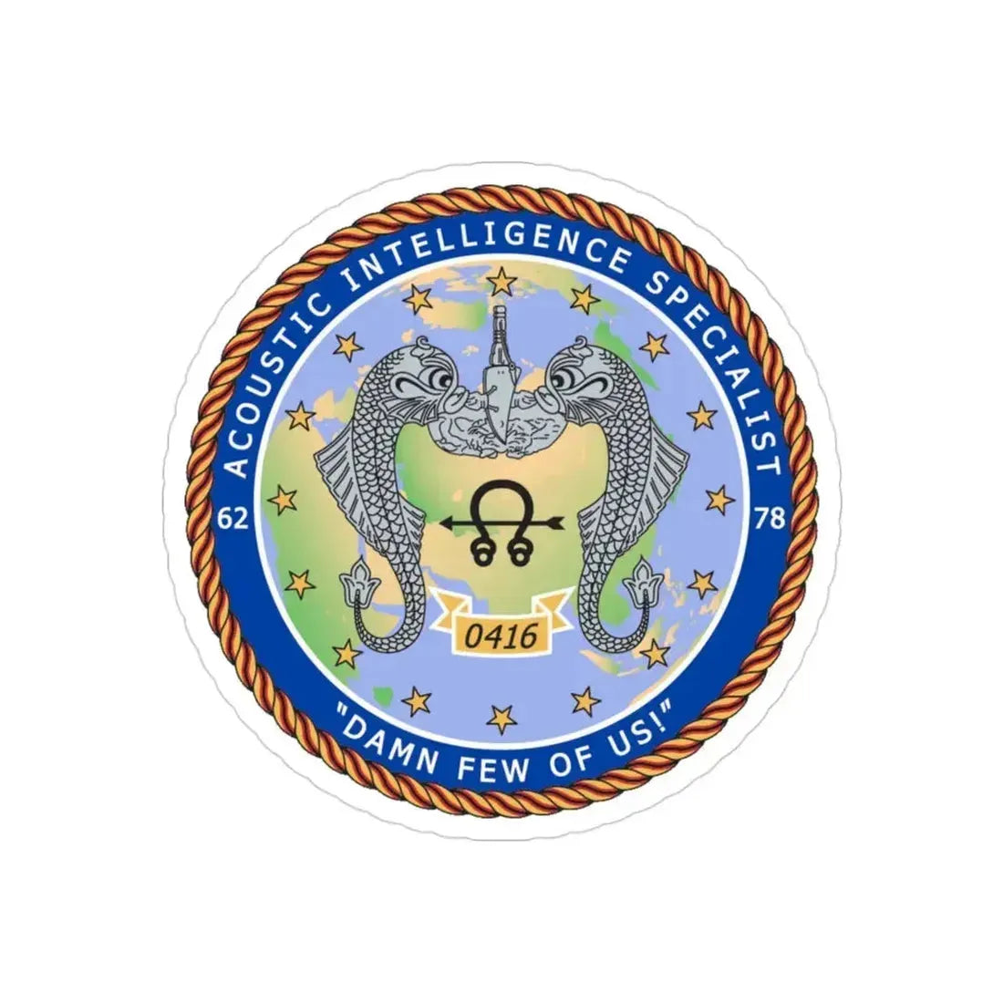 ACINT Specialist Acoustic Intelligence Specialist (U.S. Navy) Transparent STICKER Die-Cut Vinyl Decal 3 Inch - The Sticker Space