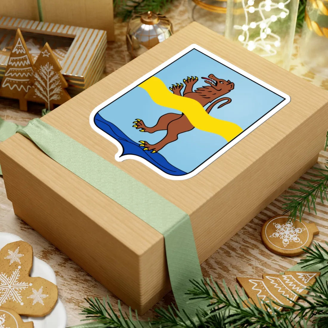Acquacanina-Stemma (Italy) (Coat of Arms) STICKER Vinyl Kiss-Cut Decal - The Sticker Space