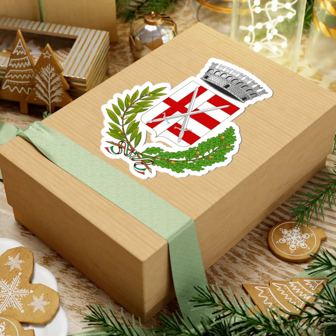 Acquanegra Cremonese-Stemma (Italy) (Coat of Arms) STICKER Vinyl Kiss-Cut Decal - The Sticker Space