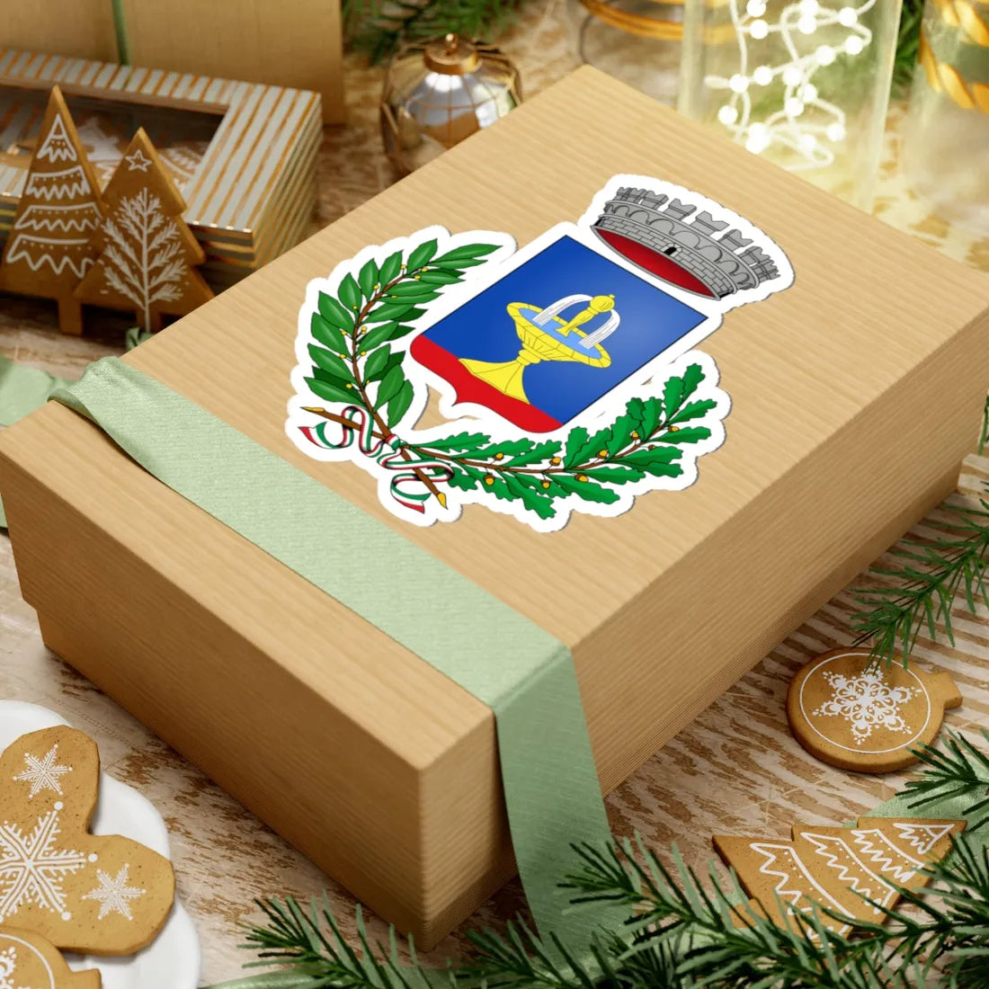 Acquarica del Capo-Stemma (Italy) (Coat of Arms) STICKER Vinyl Kiss-Cut Decal - The Sticker Space
