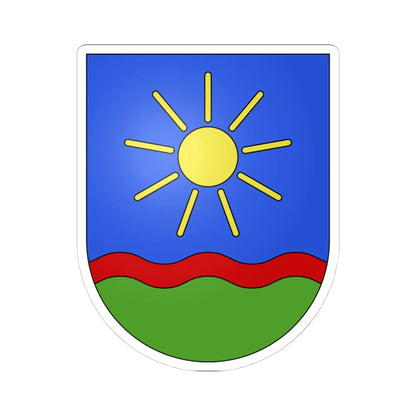 Acquarossa-coat of arms (Switzerland) (Coat of Arms) STICKER Vinyl Kiss-Cut Decal 4 Inch White - The Sticker Space