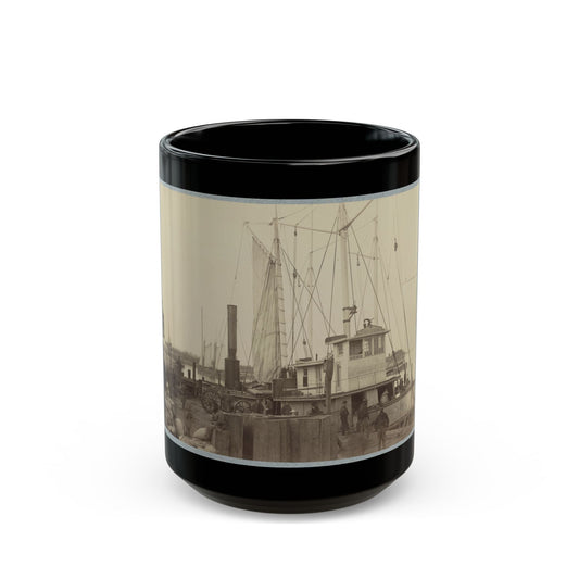 Acquia (I.E. Aquia) Creek Landing, Va. 001 (U.S. Civil War) Black Coffee Mug