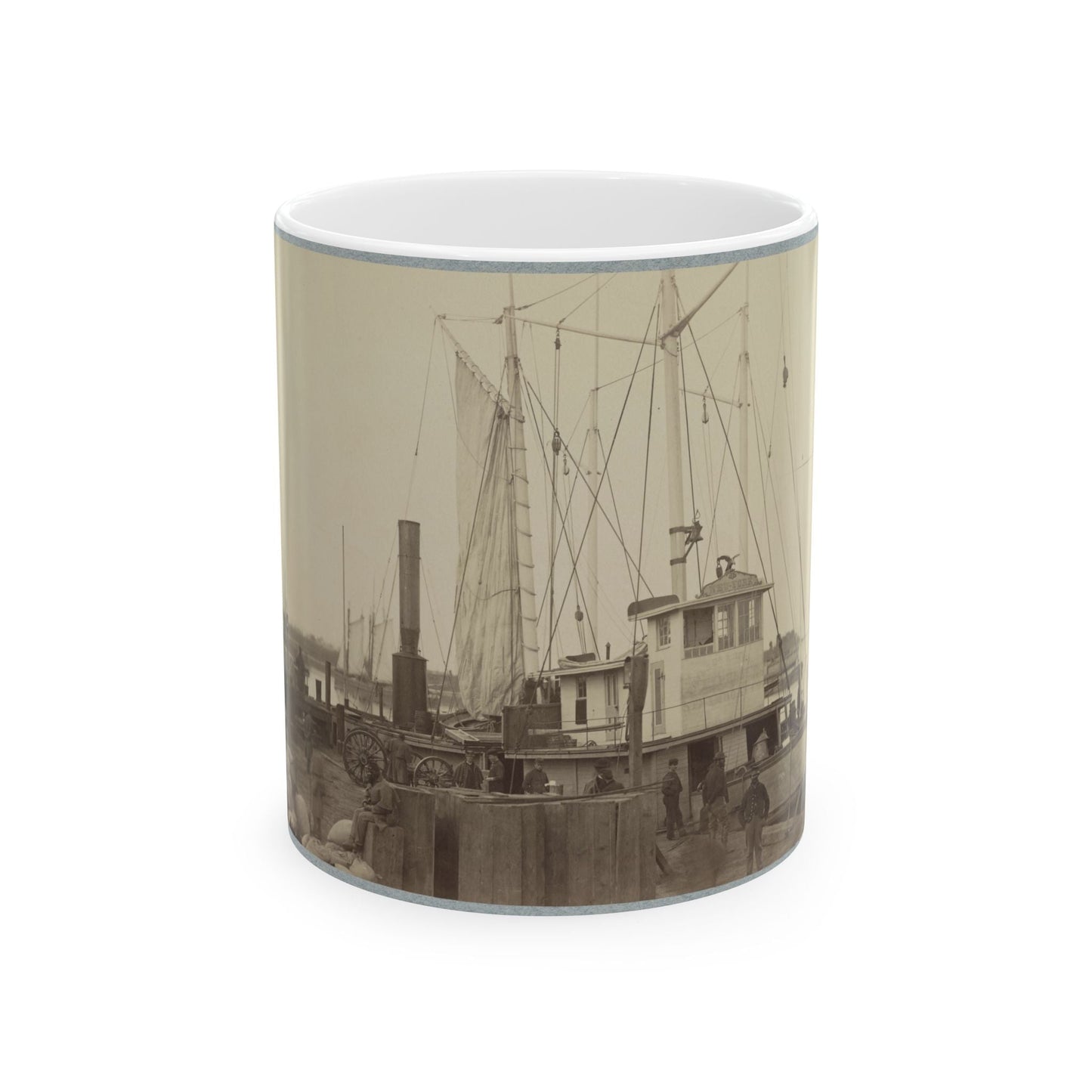 Acquia (I.E. Aquia) Creek Landing, Va. 001 (U.S. Civil War) White Coffee Mug