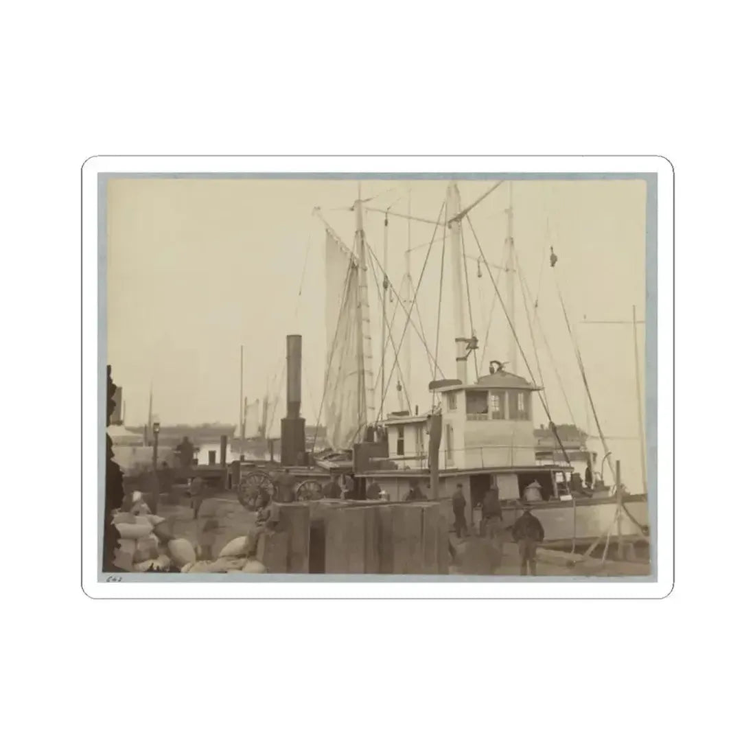 Acquia (I.E. Aquia) Creek Landing, Va. 001 (U.S. Civil War) STICKER Vinyl Kiss-Cut Decal 2 Inch White - The Sticker Space