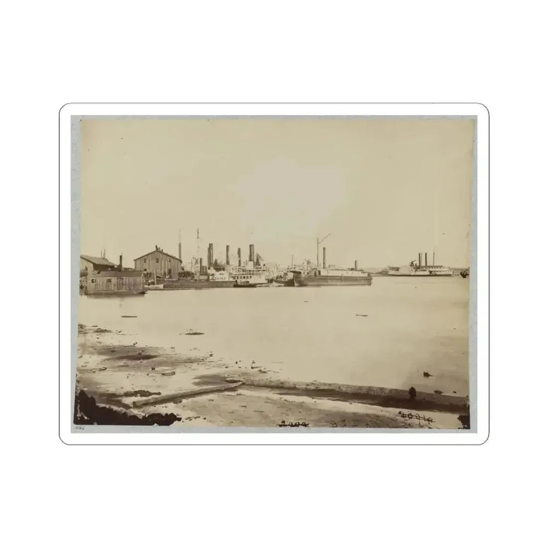 Acquia (I.E. Aquia) Creek Landing, Va. (U.S. Civil War) STICKER Vinyl Kiss-Cut Decal 4 Inch White - The Sticker Space