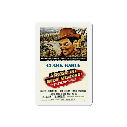 Across the Wide Missouri 1951 Movie Poster Refrigerator Magnet 2 Inch - The Sticker Space
