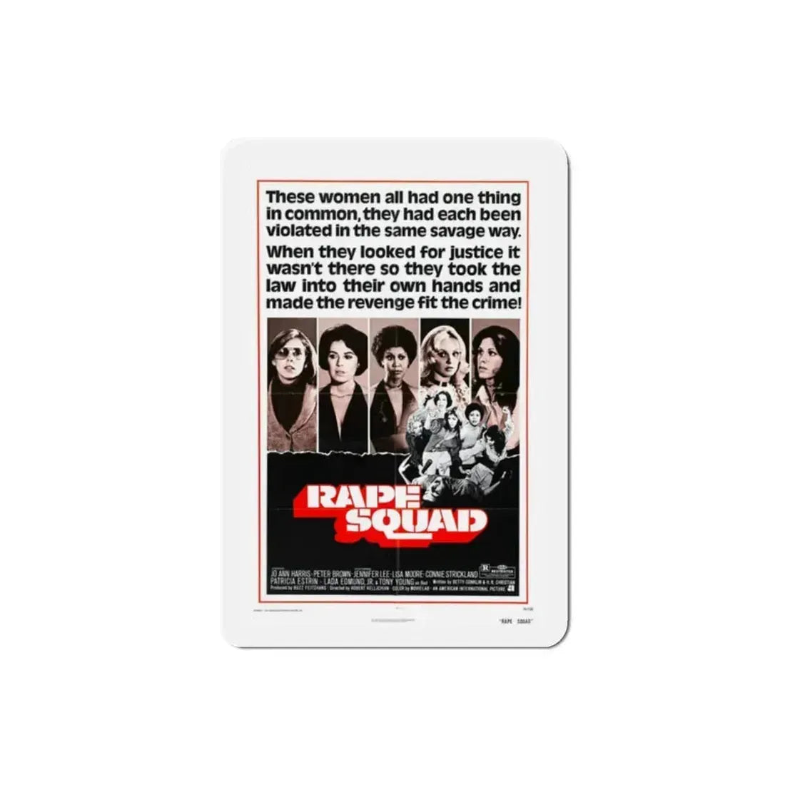 Act of Vengeance Rape Squad 1974 Movie Poster Refrigerator Magnet 2 Inch - The Sticker Space