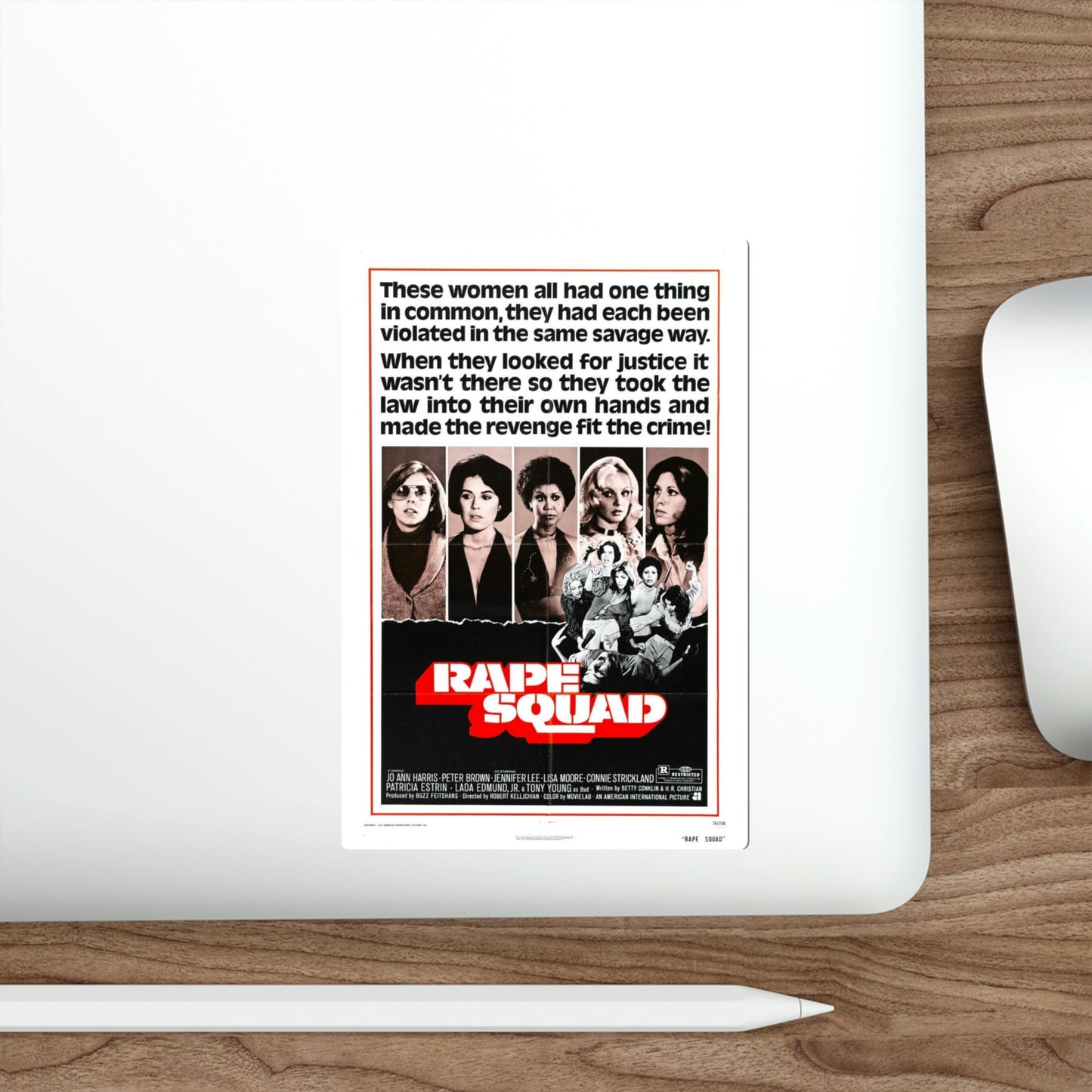 Act of Vengeance Rape Squad 1974 Movie Poster STICKER Vinyl Die-Cut Decal-The Sticker Space