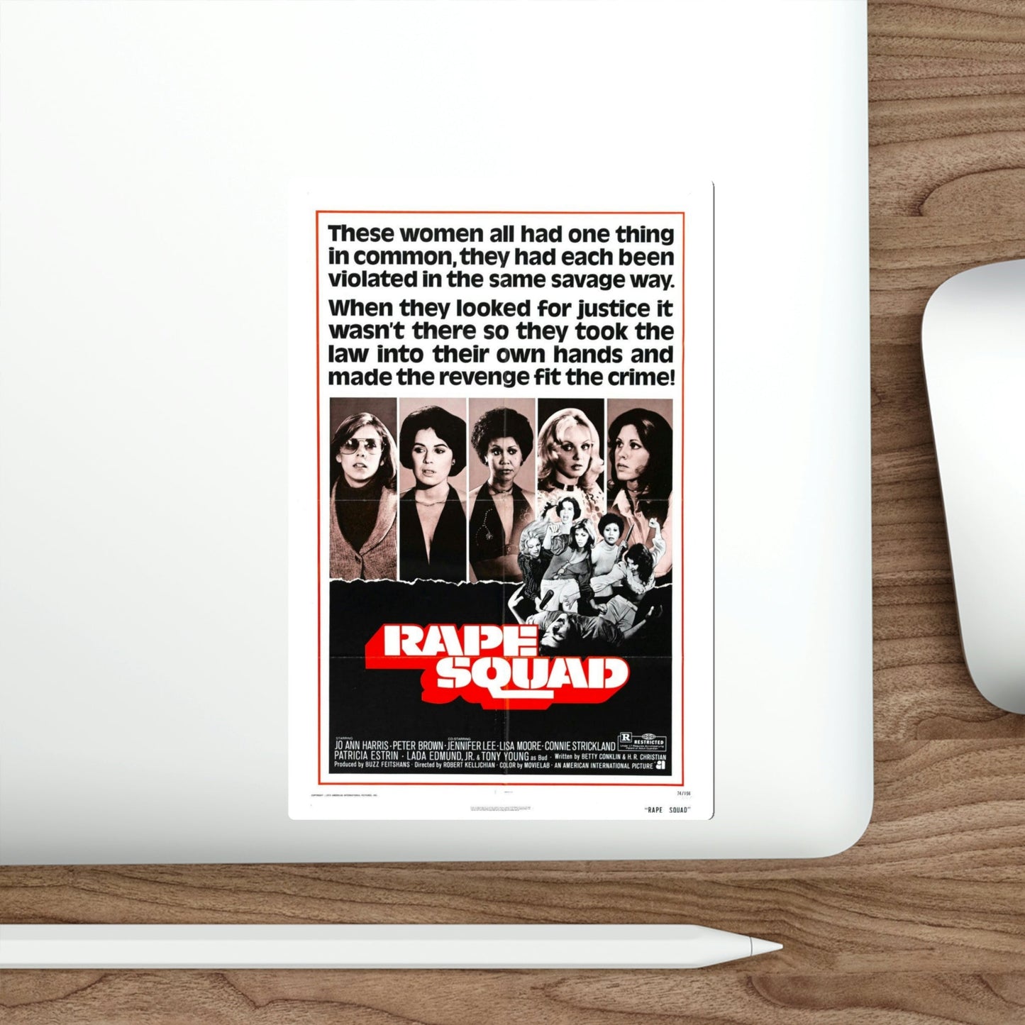 Act of Vengeance Rape Squad 1974 Movie Poster STICKER Vinyl Die-Cut Decal-The Sticker Space