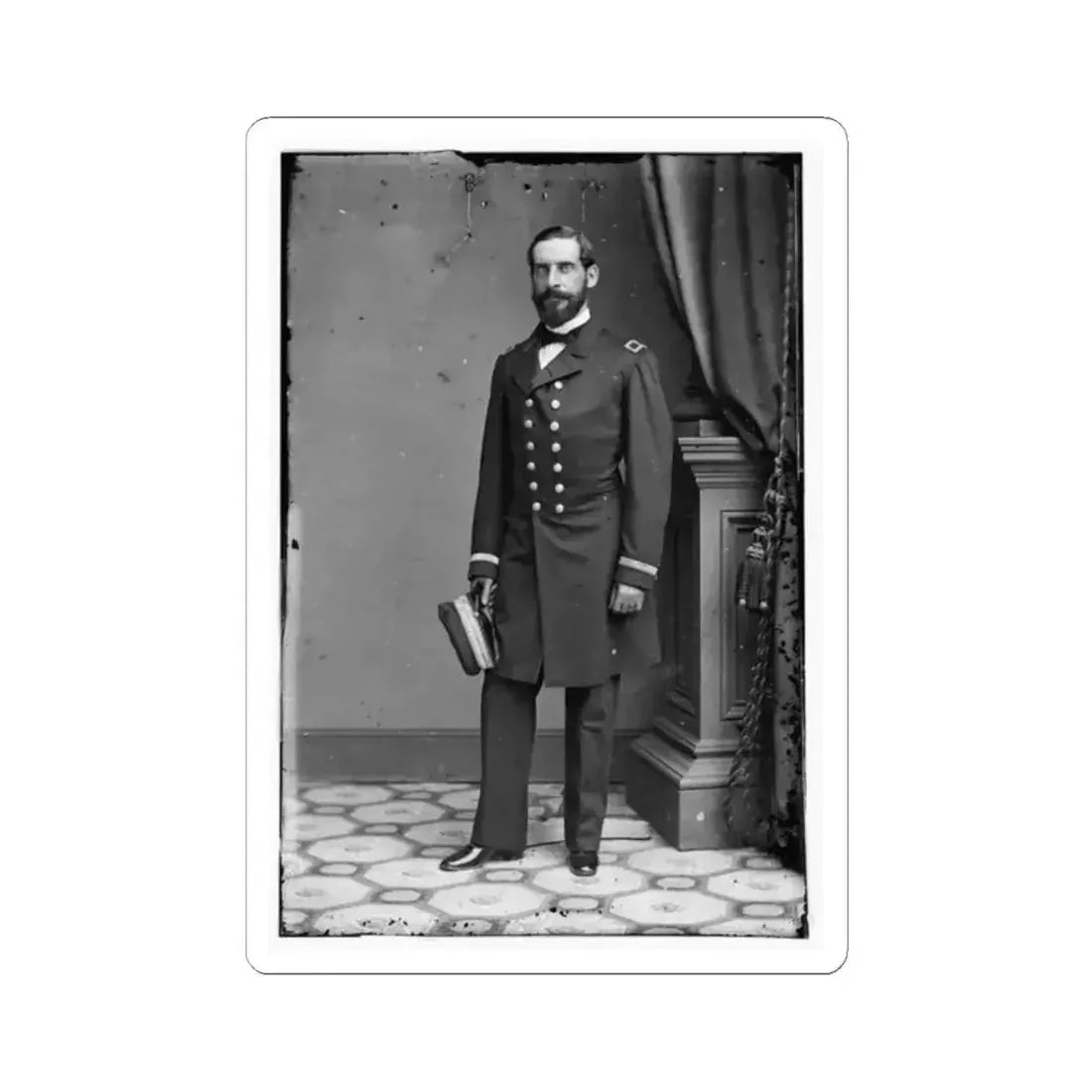 Acting Asst. Surg. Campbell, U.S.N. (U.S. Civil War) STICKER Vinyl Kiss-Cut Decal 2 Inch White - The Sticker Space