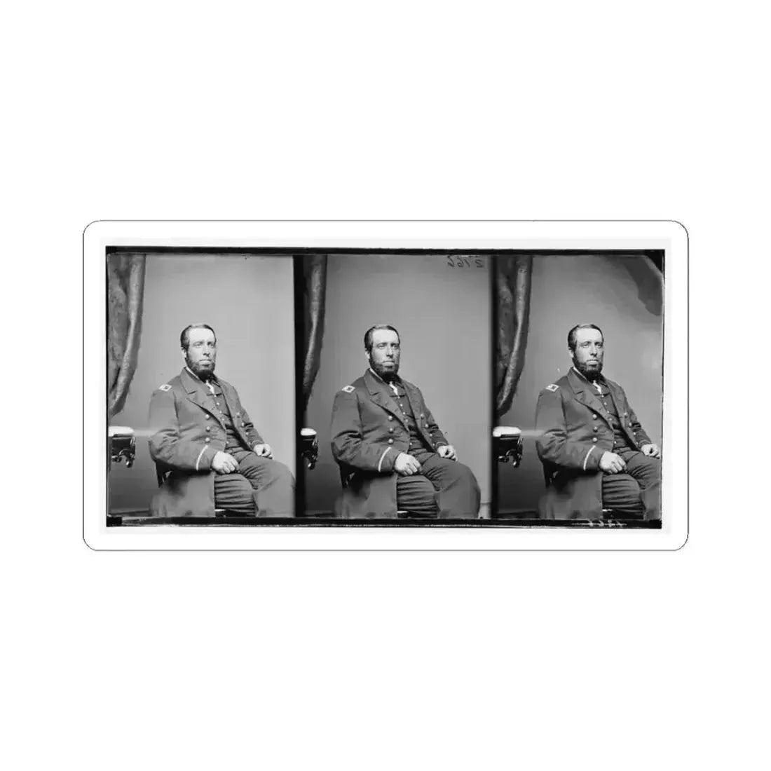 Acting Ensign J.F. Hughes, U.S.N. (U.S. Civil War) STICKER Vinyl Kiss-Cut Decal 3 Inch White - The Sticker Space