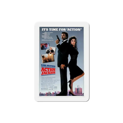 Action Jackson 1988 Movie Poster Refrigerator Magnet 2 Inch - The Sticker Space
